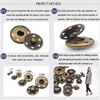 10 Sets Antique Brass Sew On Snap Fasteners Metal Snap