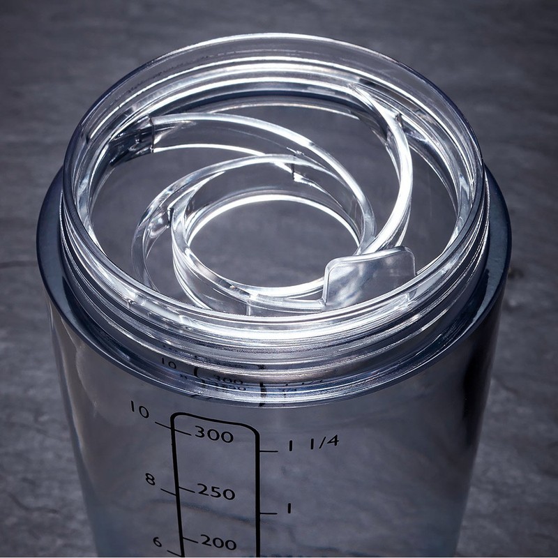Cole & Mason H106999 Salad Dressing Shaker, Transparent/Silver