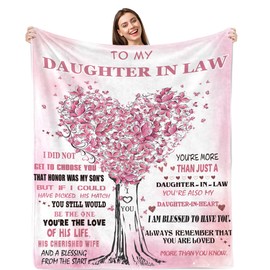 zoiluku Daughter in Law Gifts,Gifts for Daughter in Law Blanket 60"x 50",Daughter in Law Gifts from Mother in Law,Best Birthday Gifts for Daughter in Law,Future Daughter in Law Birthday Wedding Gifts