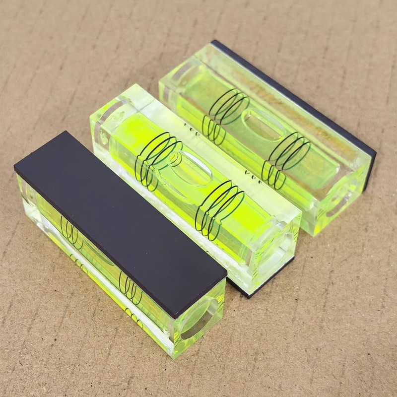 SIZIKJXGHWYI 2Pcs Square Bubble Spirit Levels with Magnetic Base 52x20x15mm