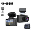 Car Dash Camera 4K 1080P 2.45in IPS Screen 170 Wide