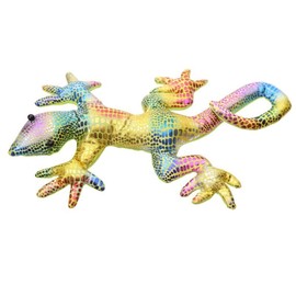 LK Trend & Style Sandtier Gecko XXL Worry Stone, 27 x 16 cm, Multicoloured Iridescent with Scale Pattern, Decorative Accessory (Rainbow)