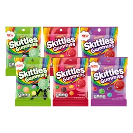 Skittles Gummies Variety Pack (Sour, Original, & Wild Berry) (Pack of 6) Variety Pack