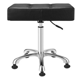Kaleurrier Heavy Duty Stools with Bell Glides Backless Height Adjustable Stool - Swivel Stool Chair for Counter Bar Office Lab Home Kitchen Lab Clinic Dentist Classroom (Stationary Casters, Black)