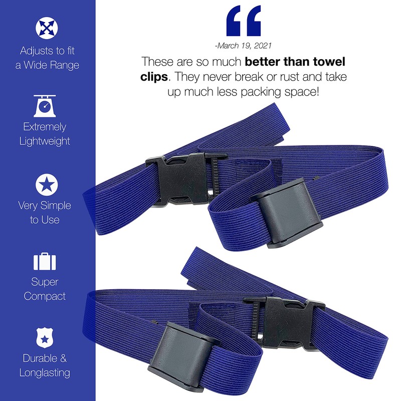 Cruise On Towel Bands for Cruise Chairs (2 Pack), Better