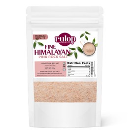 Rulop Himalayan Pink Fine Salt 200g, Vegan Himalayan Rock Salt, 100% Natural, Packed in a Resealable Pouch to Mantain Freshness