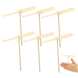 Hemoton 10 Pcs Dragonfly Spinners Fun Hand Helicopter Dragonfly Saucer Launcher Fly Copter to-y Dragonfly Clip Toy Helicopter Airplane Boy Toys Dragonfly Propeller Toy Wooden