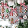 Set of Christmas Tree Pendants, Christmas Tree Pendants, Gingerbread Ornaments,