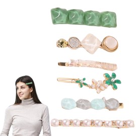 Traziewell Hair Pins Beads Wedding Flowers Small Hair Clip Beads Hair Clips Women's Exquisite and Cute Hairpin Headwear for Wedding Hair Clip Girls Hair Clips Thick Hair 0836