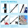 5 FT House Flag Pole Kit, 1" Spinning Thicken Stainless