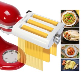 Pasta Maker Attachment for KitchenAid 3-in-1 Set Stand Mixer including Pasta Sheet Roller Spaghetti Cutter Fettuccine Cutter