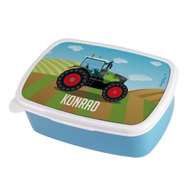 Striefchen® Lunch Box for Boys with Name of Choice – Gift Idea for School Tractor