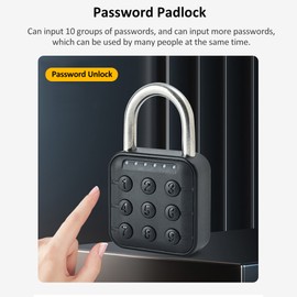 Smart Lock Smart Padlock Rugged and High quality Padlock for Luggage, Trunk, Doors Padlock CR2032 Button Cell Power Supply Padlock