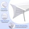 Grantop Black Stretchable Spandex Tablecloth, 6FT Tight Fitted Stretchy Table