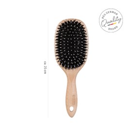TITANIA Wooden Hair Brush (Paddle, 25 cm) • Anti-Static Hair Brush • Detangling Brush for Long Hair • Maple Hair Care Brush • Environmentally Friendly & Sustainable