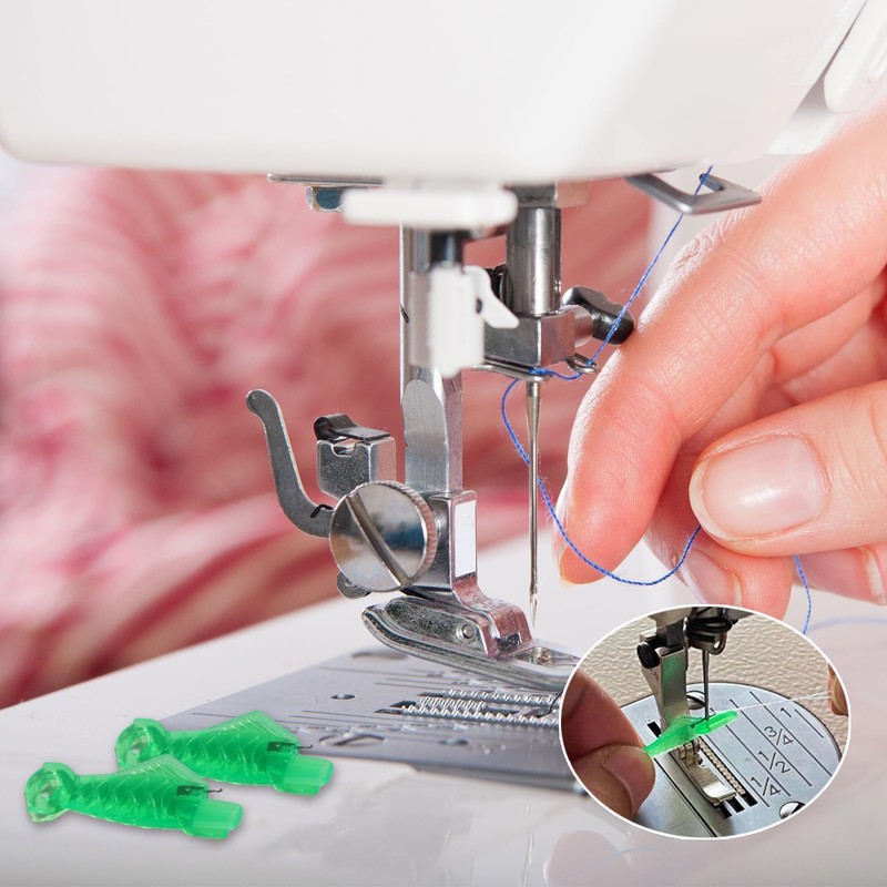 22Pcs Fish Mouth Sewing Needle Threader Set, Easy Selfthread Needle