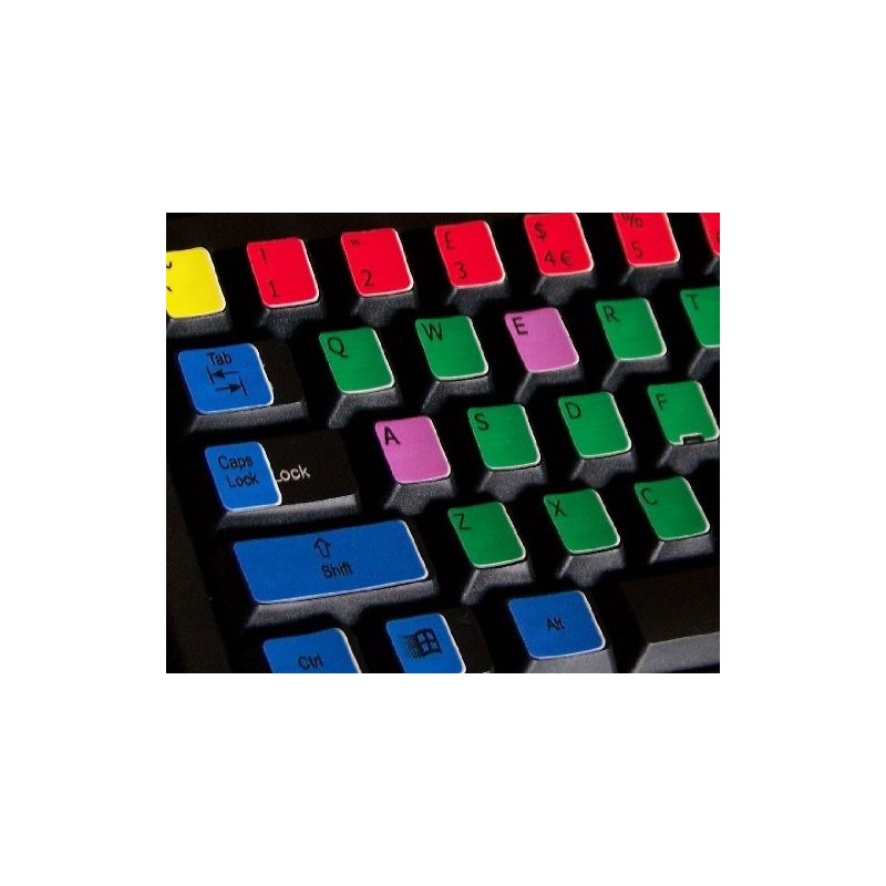 Learning English US Colored PC Keyboard Stickers for Desktop, Laptop