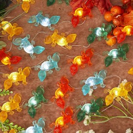 Fairy Lights Garden Décor Gecko Miniature Outdoor Unique Bedroom Decorative Lights 10ft 30 LED Waterproof Battery Powered Christmas Lights Tree Decor with Timer Window Patio Balcony Tent Decoration