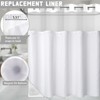Waterproof Fabric Snap in Shower Curtain Liner Replacement 71 W
