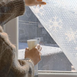 Window Insulation Bubble Wrap Sheet with Pattern (5m) 1m Insulation Sheet 1m x 5m (Clear) 2ea