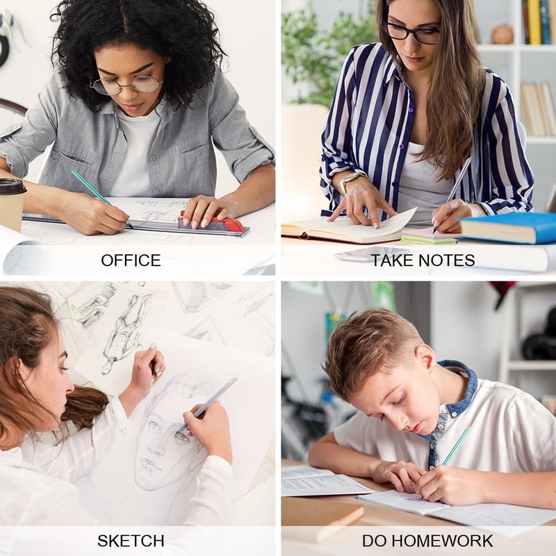 AUAUY 2 PCS Metal Inkless Pencil, Infinity Pencil, Reusable Everlasting
