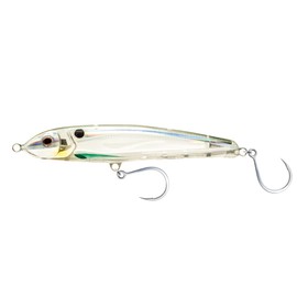 Nomad Riptide All-Depth Stickbait Fishing Lure Range – Fast Sink Model, HD ABS, Triple Clear Coat, Tough Hook Setup, Fresh & Salt Water- 105mm, 1-1/4oz, Holo Ghost Shad