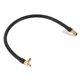 A ABSOPRO Tire Inflator Extension Tube Durable 17.72inch M8x0.8 8mm ID Air Pump Extend Hose Adapter Tire Valve Deflatable Rubber Black 1pc