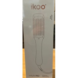 ikoo E-Styler Pro Straightener Brush Platinum White- New In Box & Sealed