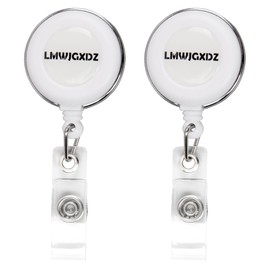 2 Pack Convenient and Stylish Retractable Badge Holder - Perfect for Keys and ID Badges Keychain Badge Reels, ID Holder Clips, and More Included.