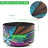 Czzmy Round Leather Art Supply Organizer,Remote Control Holder,360 Degree Spinning,Multi-Functional