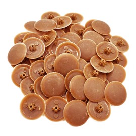 Snap-On Bifix Cover Caps to Use with Phillips Ph2 & Pozidrive Pz2 Pozi Screws - Pack of 50 Biffix Covers : Caramel Brown
