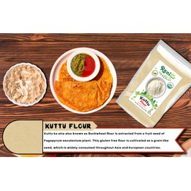 Rani Organic Kuttu (Buckwheat) Flour 16oz (1lb) 454g ~ All Natural | Gluten Friendly | NON-GMO | Kosher | Vegan | Indian Origin | USDA Organic Certified