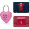 Love Heart Shape Combination Padlock, Mini 3-Digit Password Resettable Code