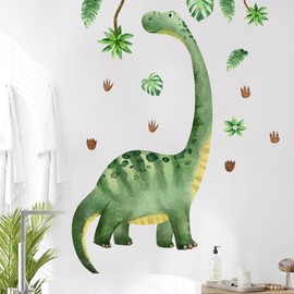 Lotusamber Large Dinosaur Wall Decals for Boys Bedroom Dino Footprint Neutral Wall Stickers Baby Nursery Kids Boys Toddler Playroom Classroom Home Decor Wall Decor Gifts for Kids