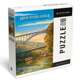 Lantern Press 1000 Piece Jigsaw Puzzle, New River Gorge National Park and Preserve, Oil Painting