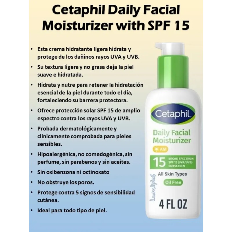Cetaphil Loción Hidratante Facial Con Fps 15 118ml