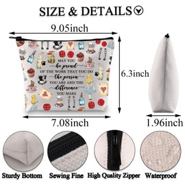 PLITI Alice Movie Makeup Bag Alice Fairy Tale Fans Gift Wonderland Gift May You Be Proud of The Work You Do Zipper Pouch (Be Proud Alice bagU)