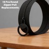 16 Pcs Zipper Pulls, Circle Zip Pull Replacement for Luggage