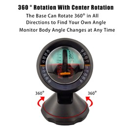 Black Adjustable Ball Night Vision Compass with Slope Meter, Boat Compass Dash Mount, Adjustable Dash Car Compass for Car Marine Boat Ship
