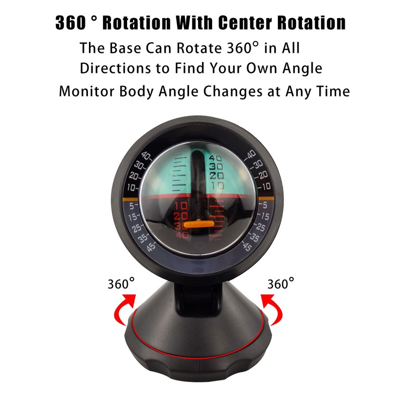 Black Adjustable Ball Night Vision Compass with Slope Meter, Boat