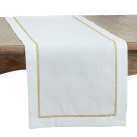 Embroidered Border Table Runner