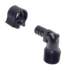PEXLOCK 30803 Male Elbow, 1/2" x 1/2" MPT, Black