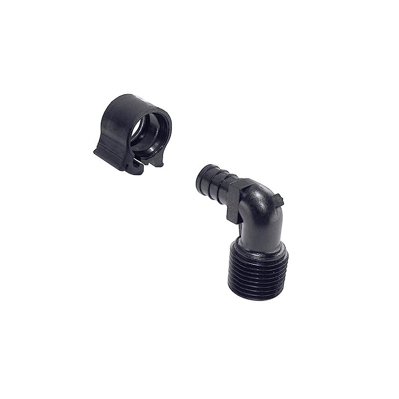 PEXLOCK 30803 Male Elbow, 1/2" x 1/2" MPT, Black