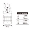 Master Lock 1535JADBLK Padlock, Dial Password Setting, Main Unit Width