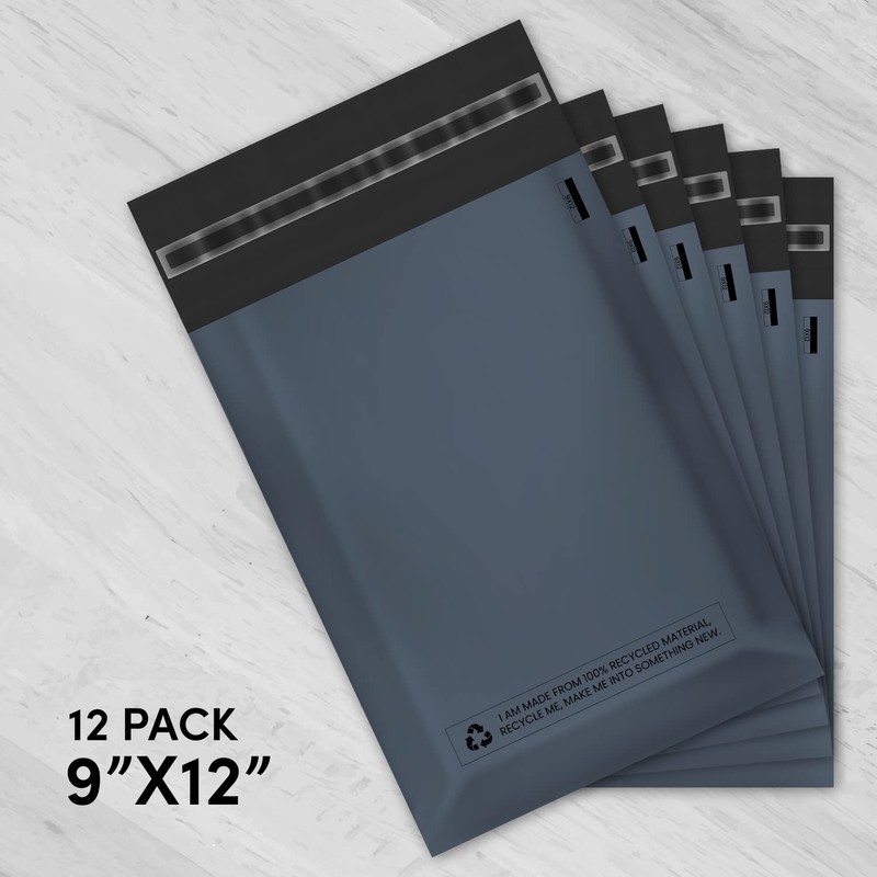 DVIVA 12pcs Postage Bags for Clothes |9"x12" Waterproof and Tear-Proof