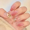 Brishow Artificial Nails Tulip False Nails Pink Heart Ballerina Acrylic