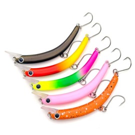 Machilea 5 Stück Forellen Bananenwobbler Set, Angelköder Set Kunstköder Wobbler Forelle mit Doppelhaken für Verwendung in Süßwasser, Salzwasser, Forelle, Barsch