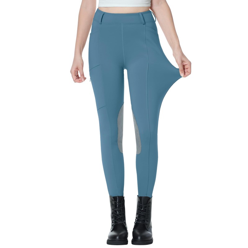 Beroy - Pantalones de equitación con forro polar para mujer,