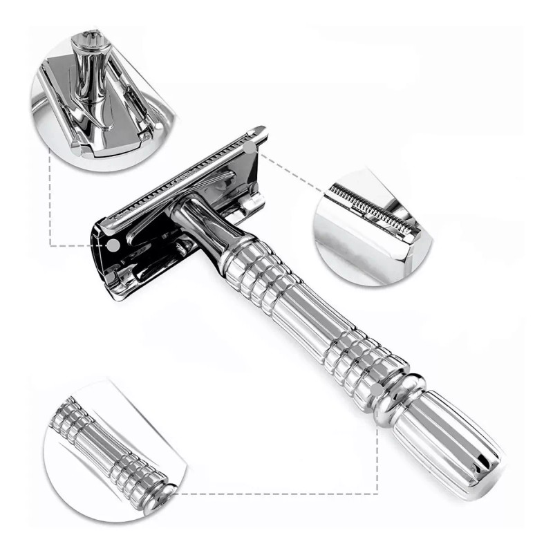 Mafab Rastrillo Clasico Barbero Desarmable Acero Inoxidable