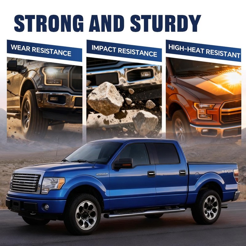 PIT66 Front Bumper Guards Inserts Caps Pads Compatible with Ford